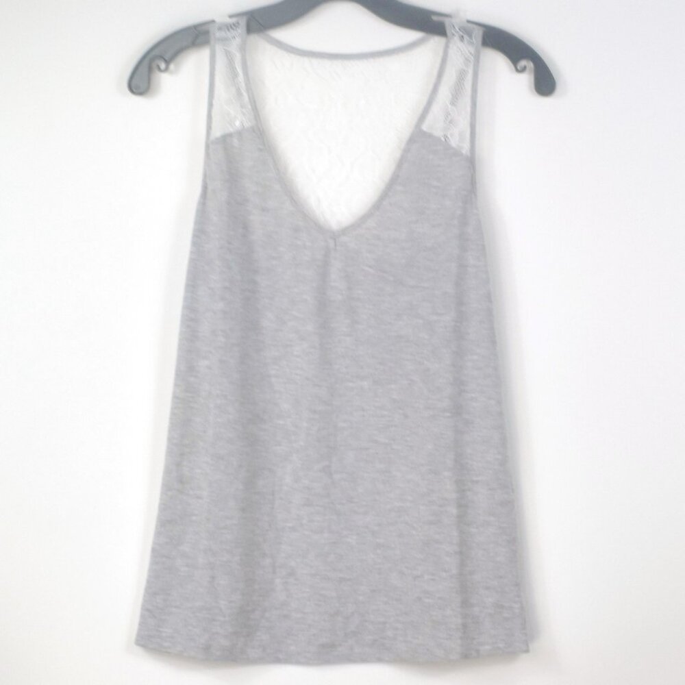 FLORA NIKROOZ Frances Knit Cami & Tap Shorts Pajama Set Heather Gray Size L NWT - Picture 4 of 6